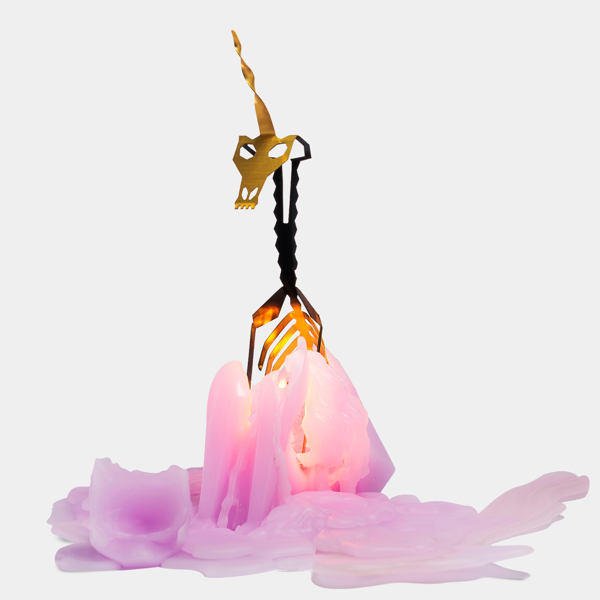 Einar Unicorn Skeleton Candle by PyroPet