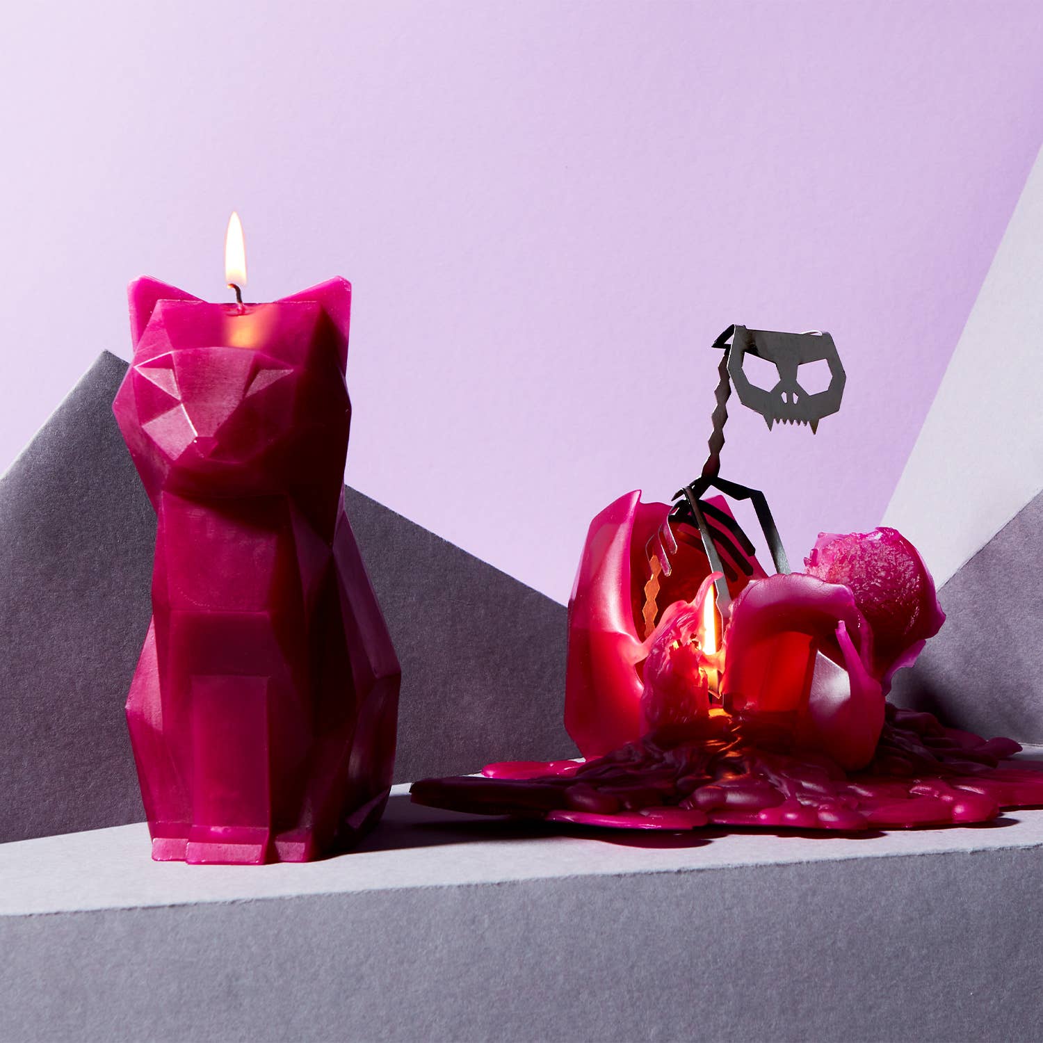 Kisa Cat Skeleton Candle by PyroPet