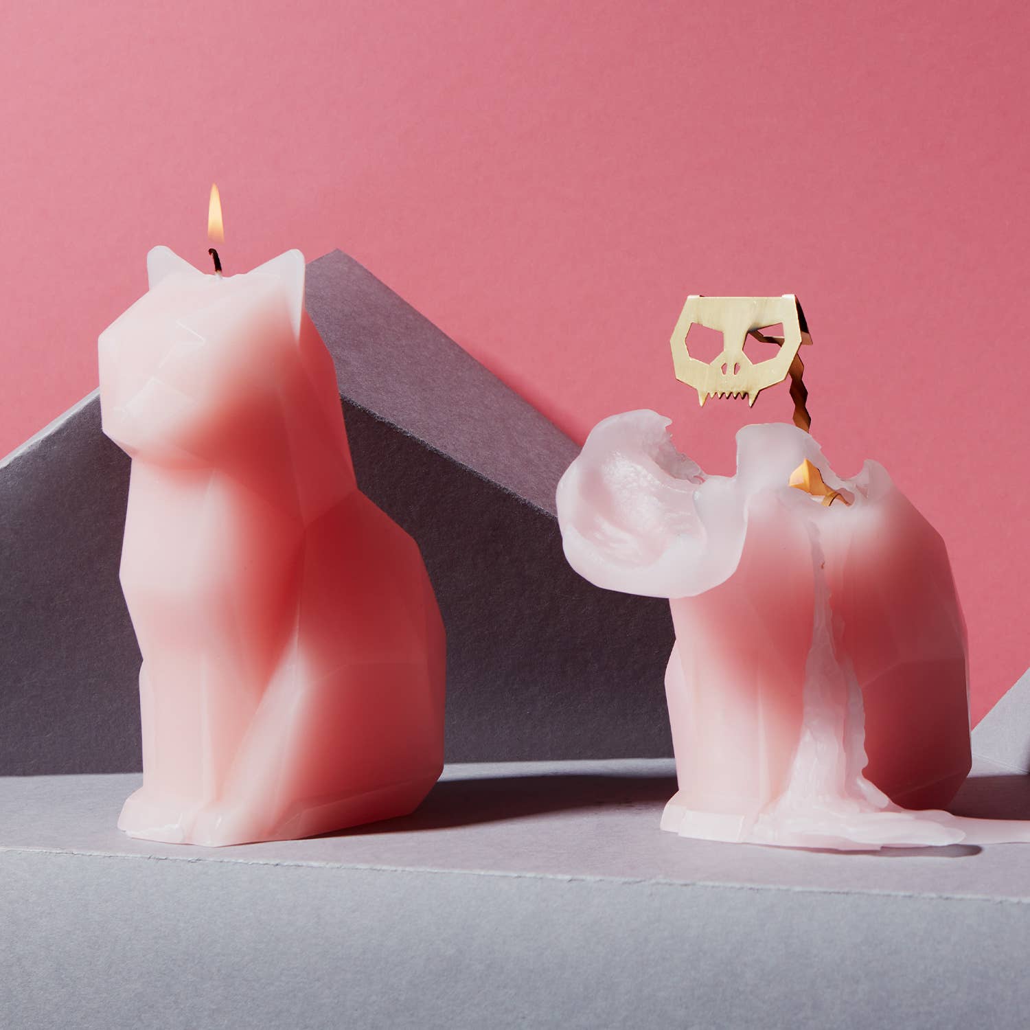 Kisa Cat Skeleton Candle by PyroPet