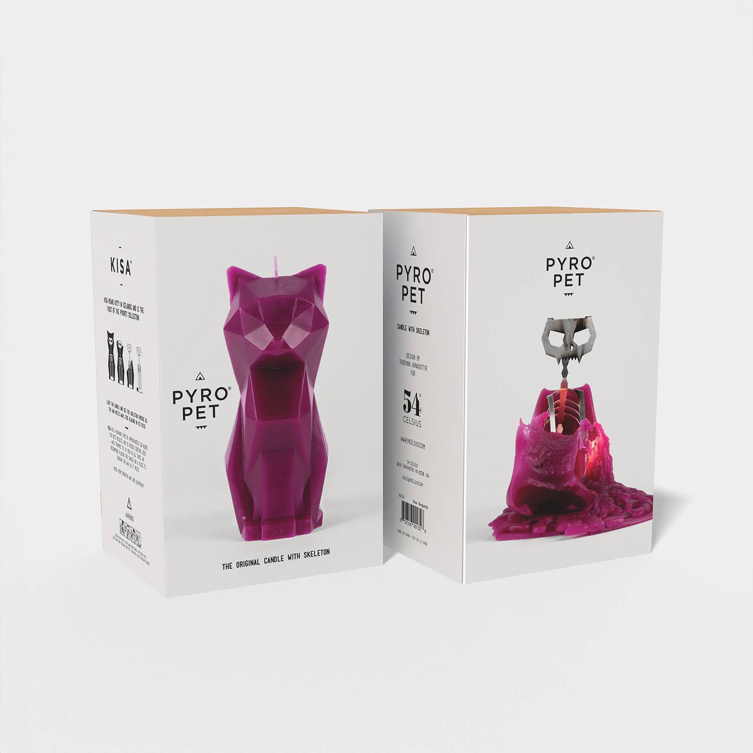 Kisa Cat Skeleton Candle by PyroPet