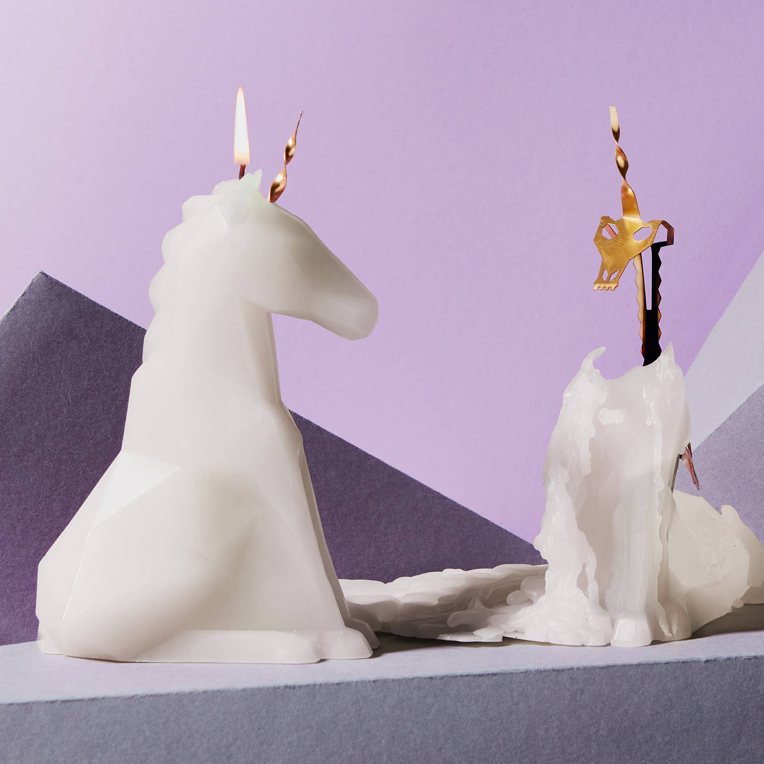 Einar Unicorn Skeleton Candle by PyroPet