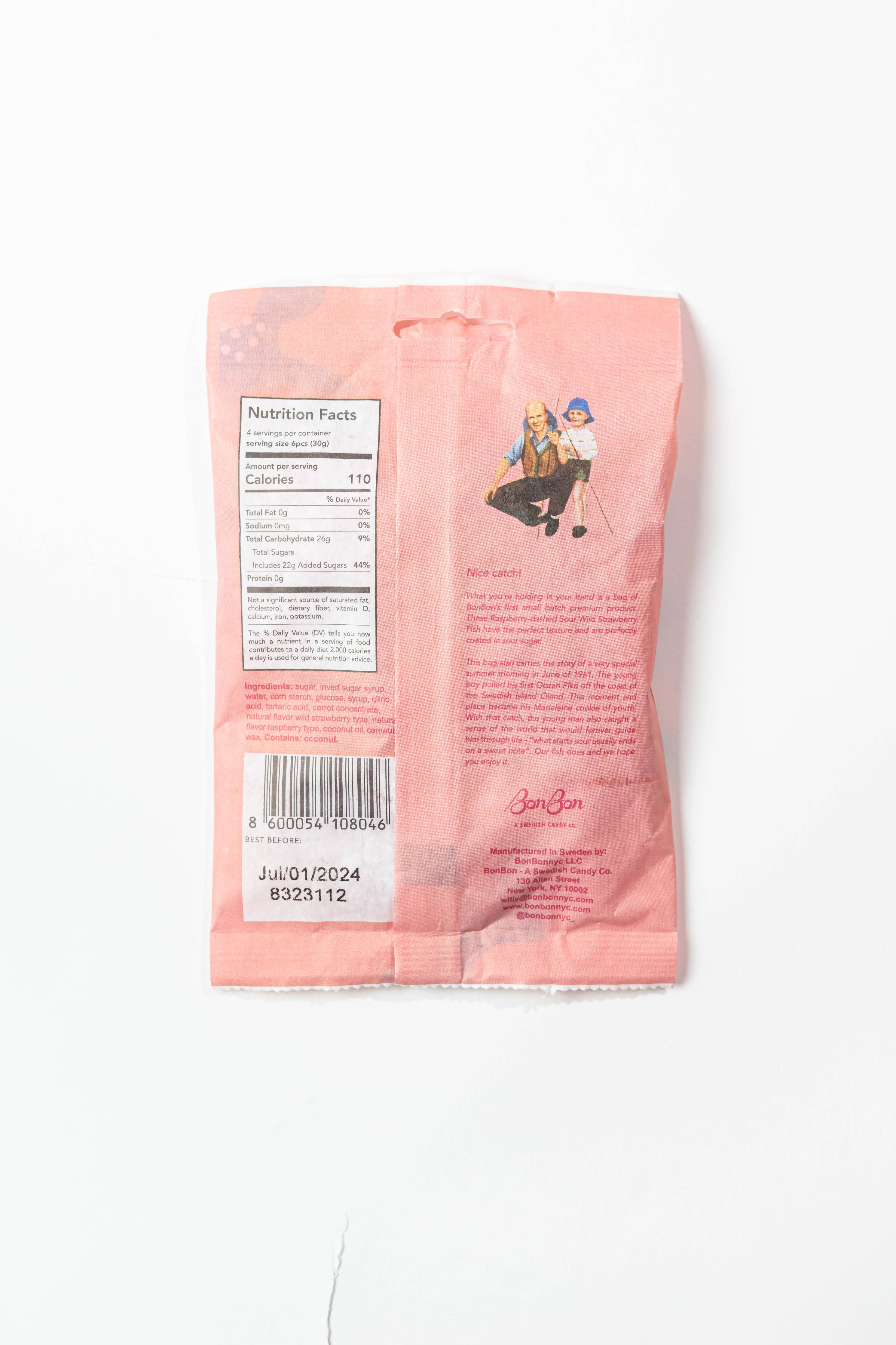 Sour Wild Strawberry Fish by BonBon Swedish Candy