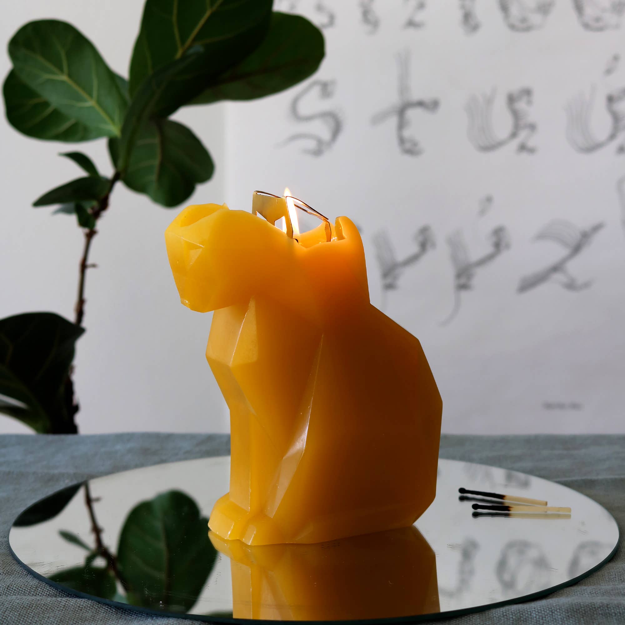 Kisa Cat Skeleton Candle by PyroPet
