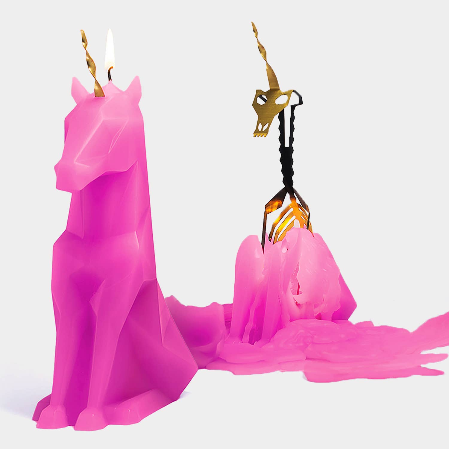 Einar Unicorn Skeleton Candle by PyroPet
