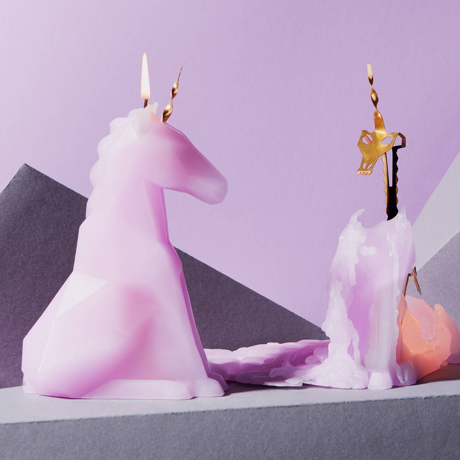 Einar Unicorn Skeleton Candle by PyroPet