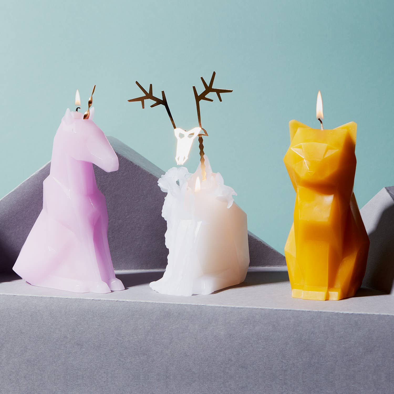 Kisa Cat Skeleton Candle by PyroPet