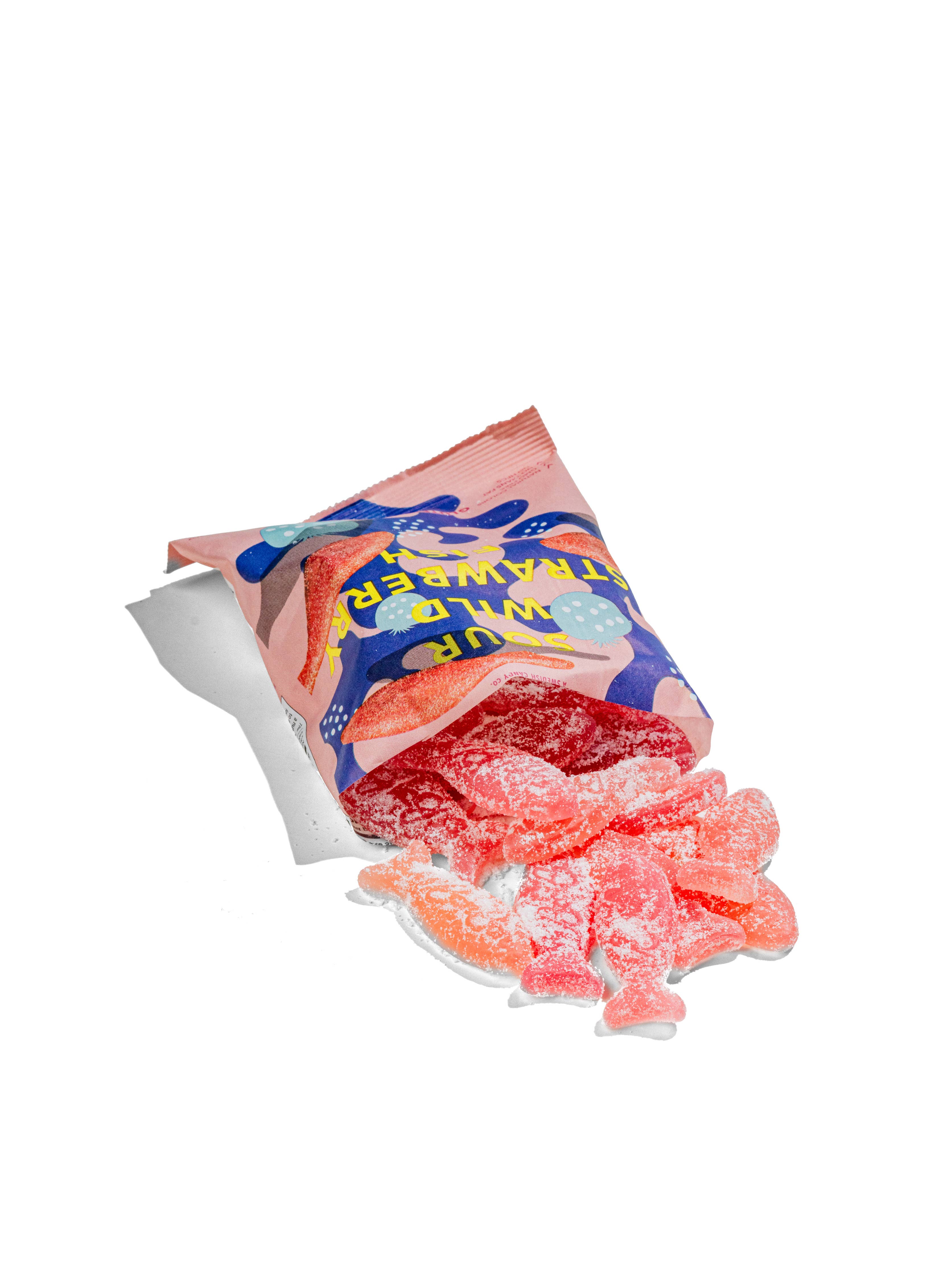 Sour Wild Strawberry Fish by BonBon Swedish Candy
