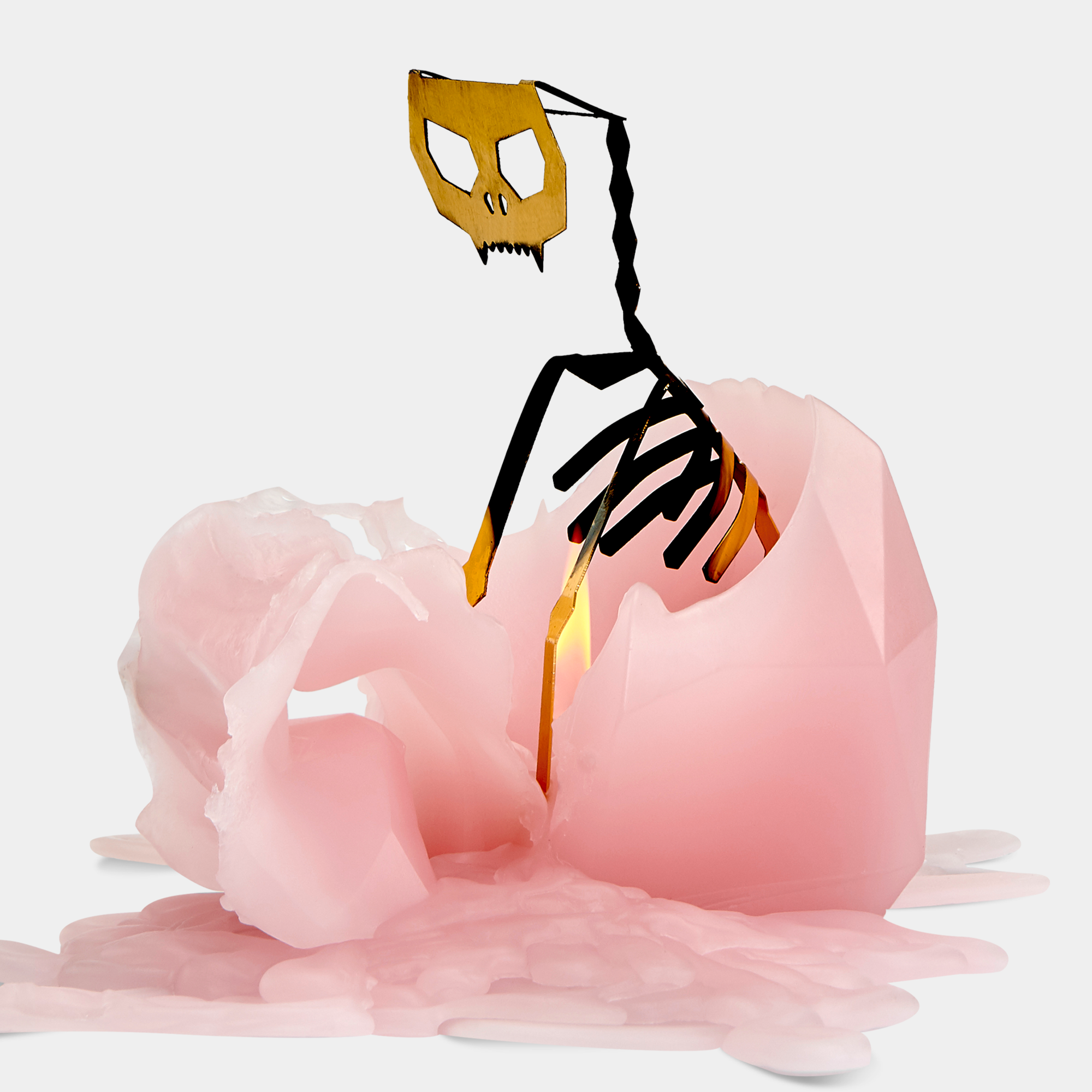 Kisa Cat Skeleton Candle by PyroPet