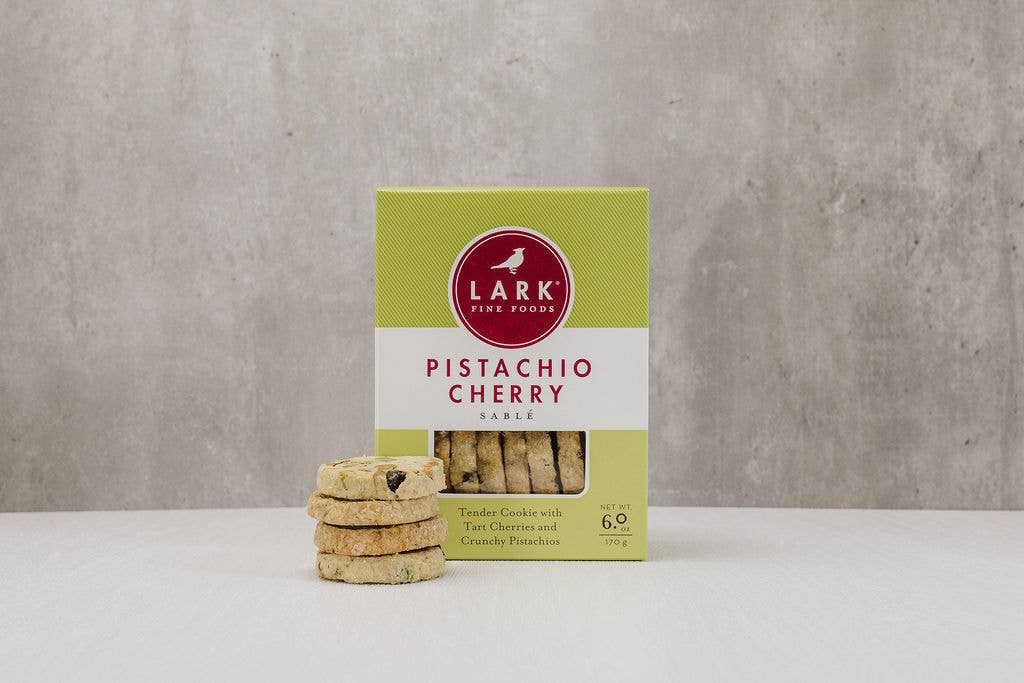 Pistachio Cherry Sable Cookies by Lark Fine Foods