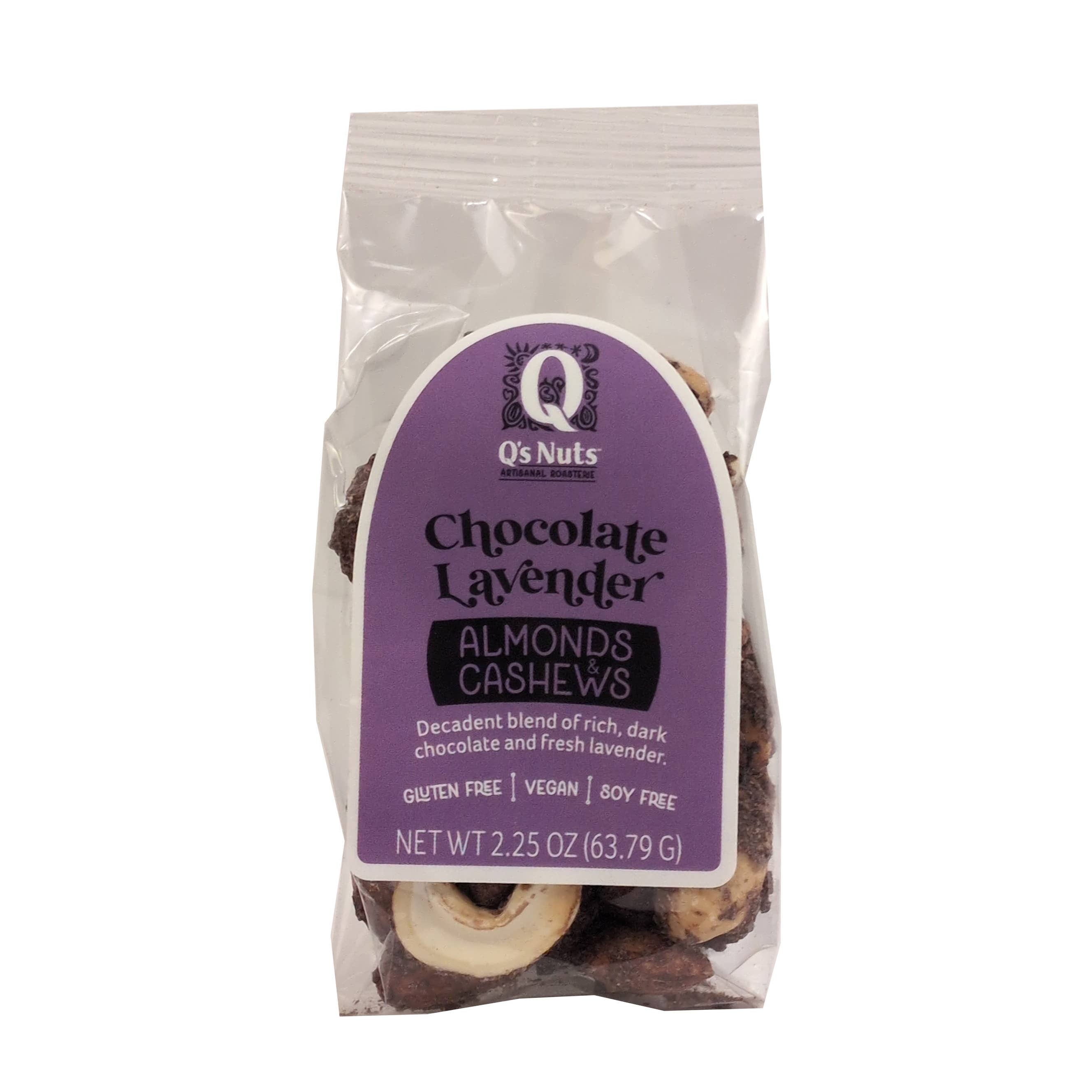 Chocolate Lavender Almond & Cashew Mix by Q's Nuts