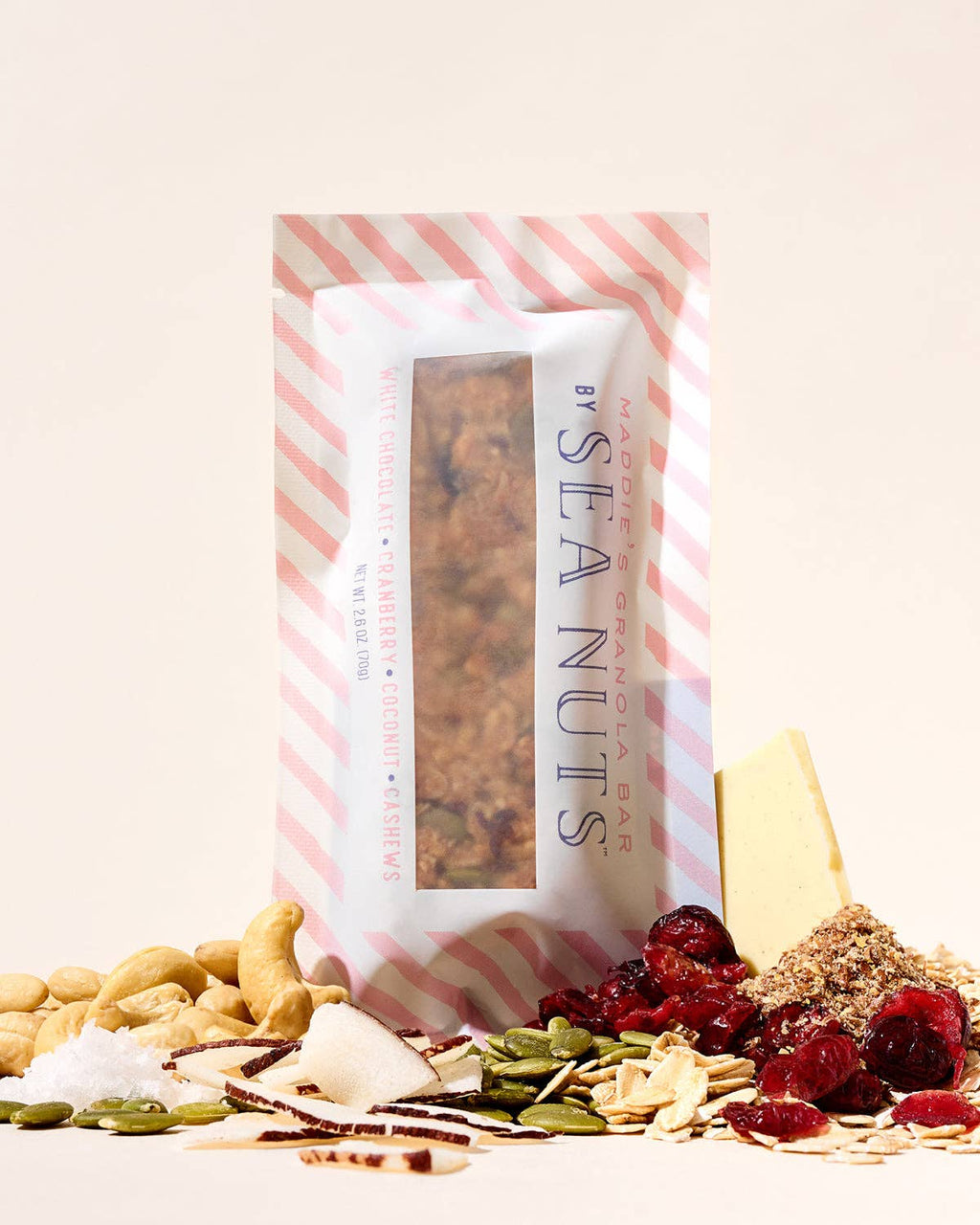 White Chocolate Cranberry Coconut Cashew Granola Bar by Sea Nuts