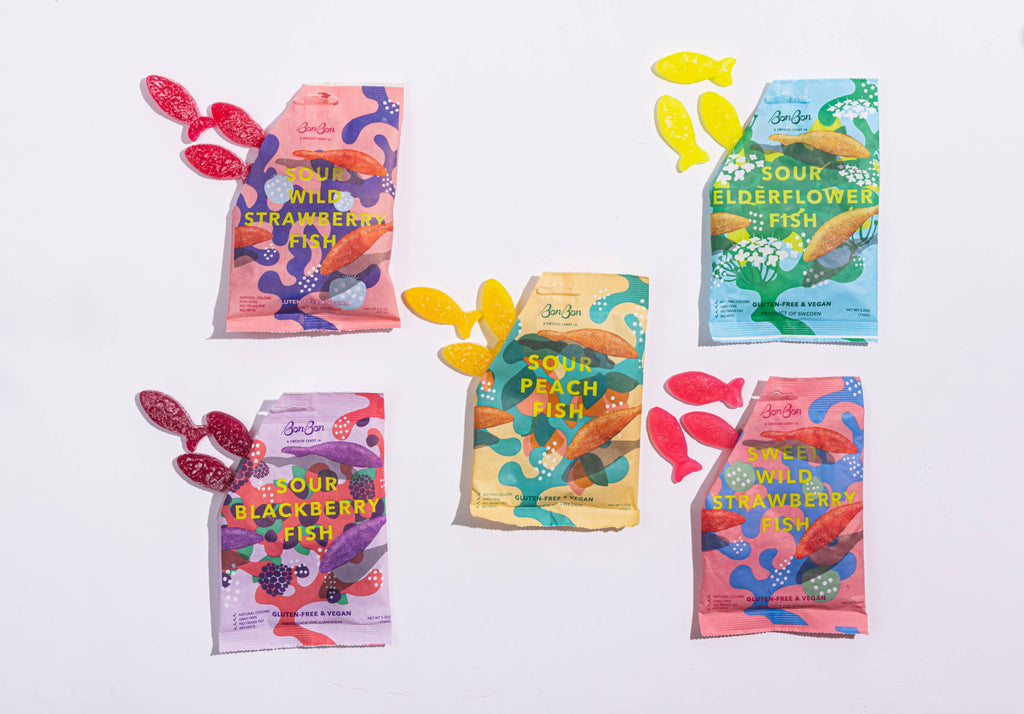 Sweet Wild Strawberry Fish by BonBon Swedish Candy