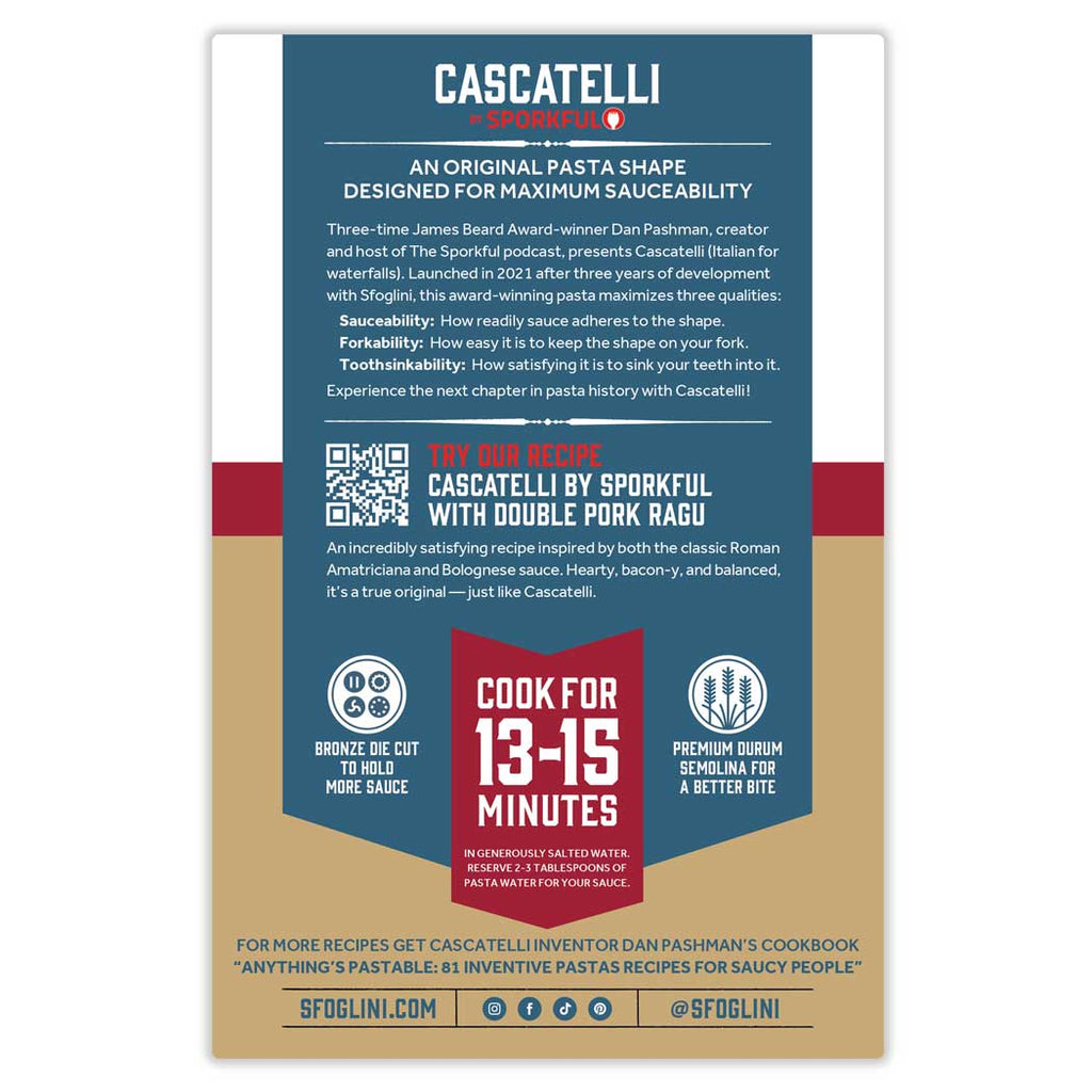 Cascatelli Pasta by Sfoglini