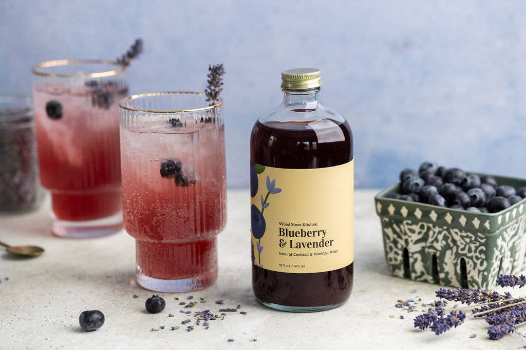 Blueberry and Lavender Cocktail & Mocktail Mixer by Wood Stove Kitchen