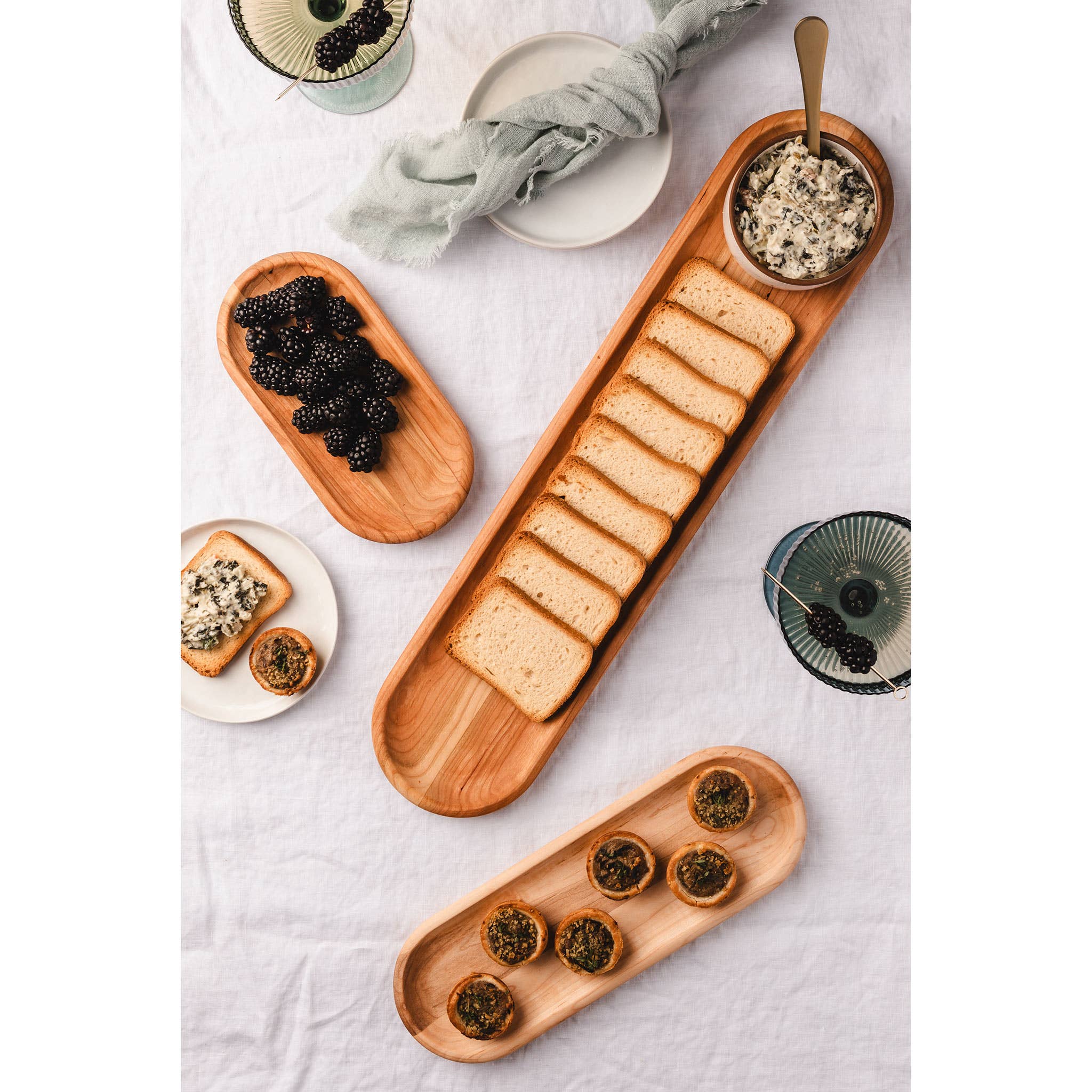 Cherry Wood Appetizer Tray by JK Adams