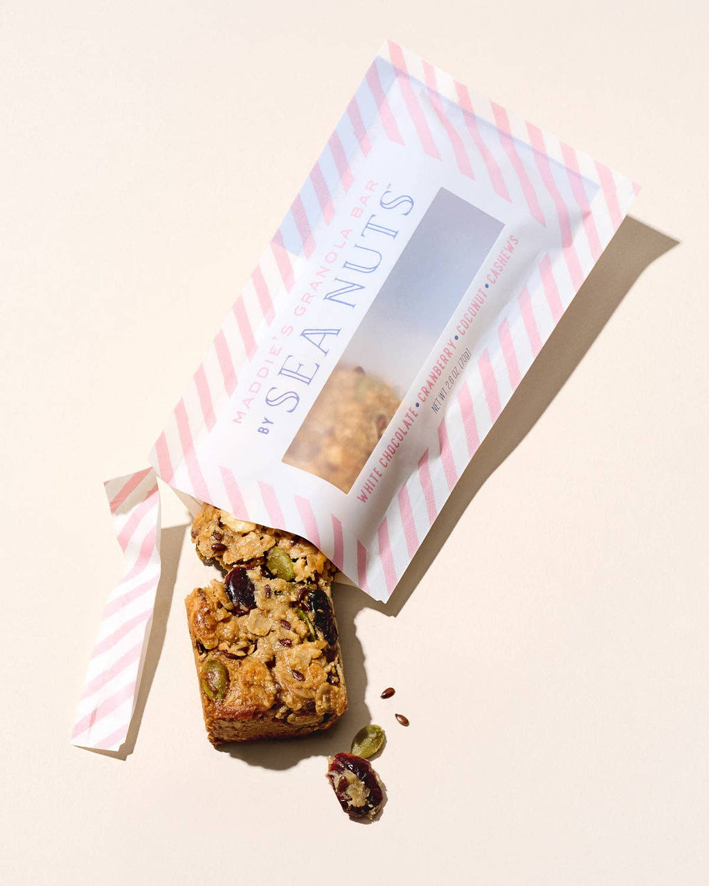 White Chocolate Cranberry Coconut Cashew Granola Bar by Sea Nuts
