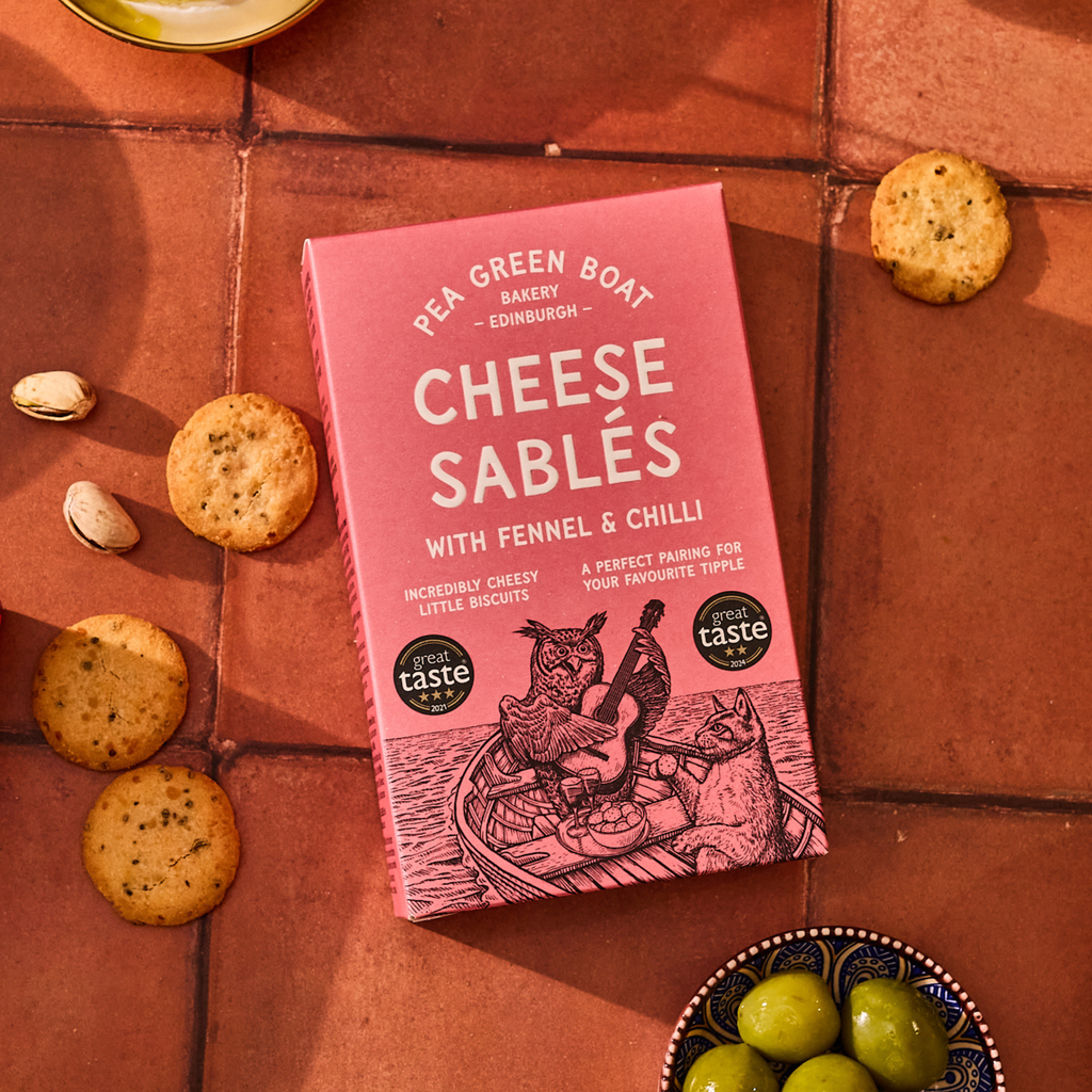 Chilli & Fennell Cheese Sables by Pea Green Boat
