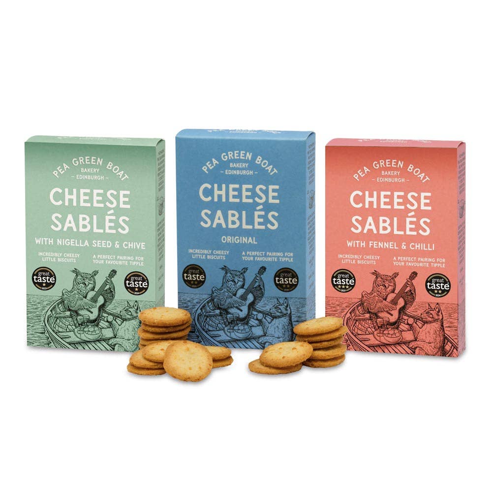 Chilli & Fennell Cheese Sables by Pea Green Boat