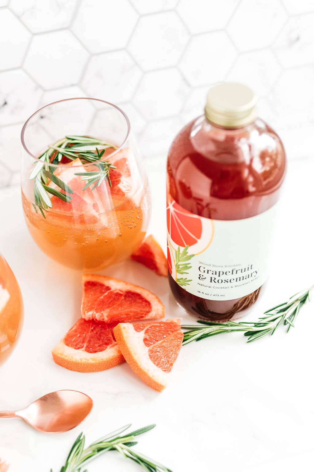 Grapefruit & Rosemary Cocktail & Mocktail Mixer by Wood Stove Kitchen