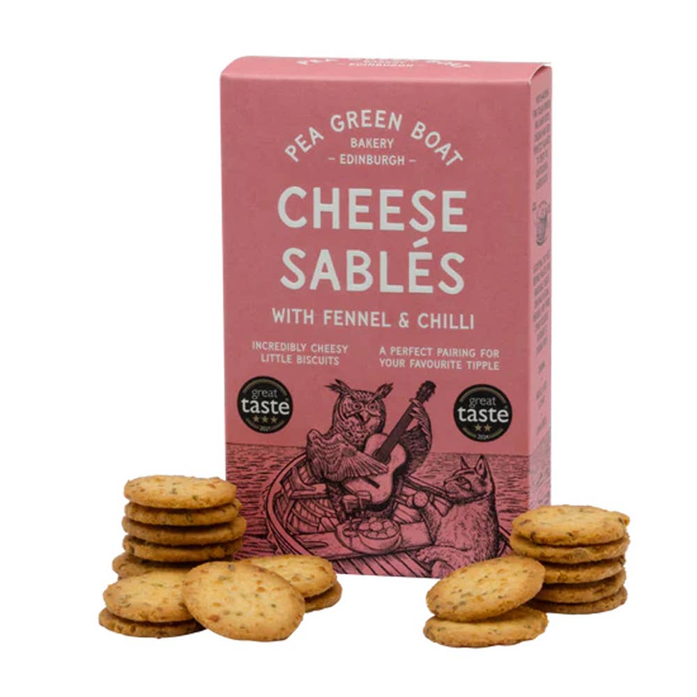 Chilli & Fennell Cheese Sables by Pea Green Boat