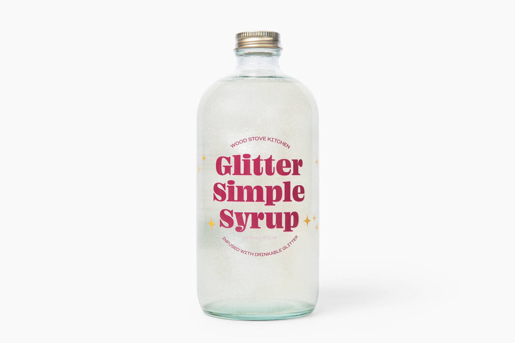 Glitter Simple Syrup by Wood Stove Kitchen