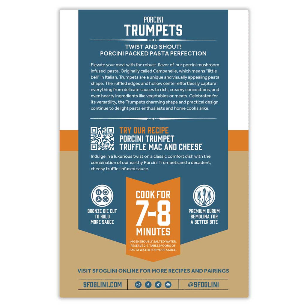 Porcini Trumpets Pasta by Sfoglini