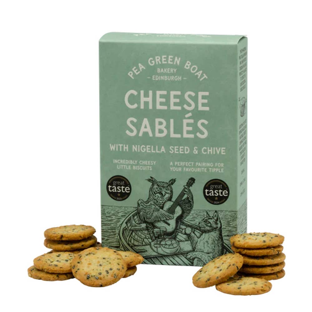 Cheese Sables with Nigella Seed & Chive by Pea Green Boat