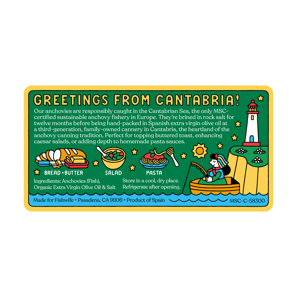 Cantabrian Anchovies in Extra Virgin Olive Oil by Fishwife