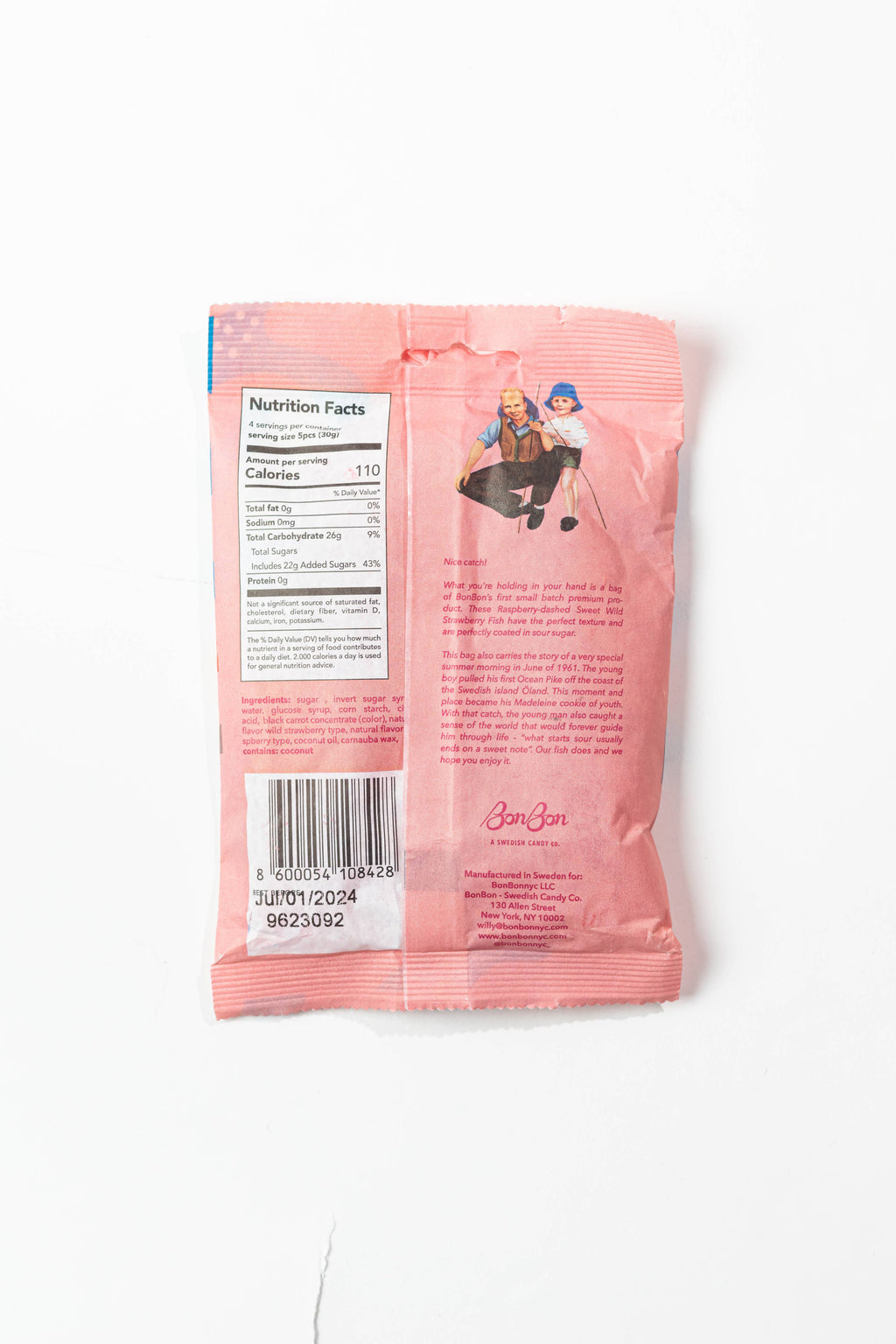 Sweet Wild Strawberry Fish by BonBon Swedish Candy