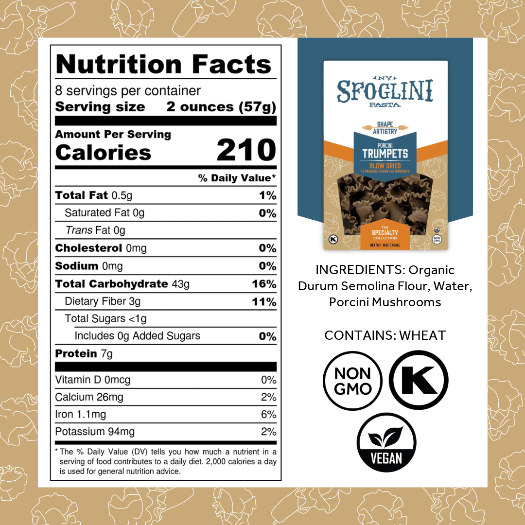 Porcini Trumpets Pasta by Sfoglini